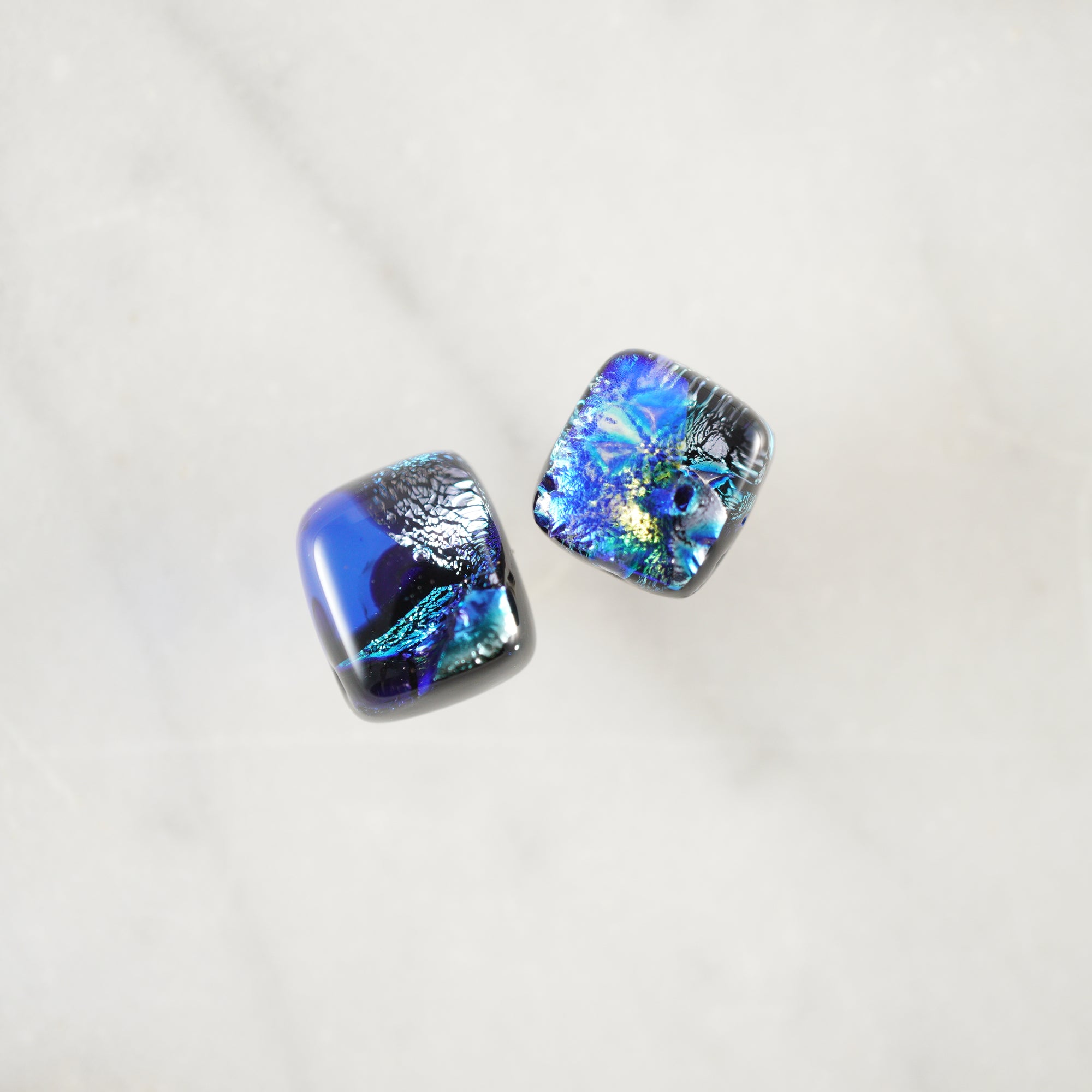 Fused Glass Stud Earrings #2