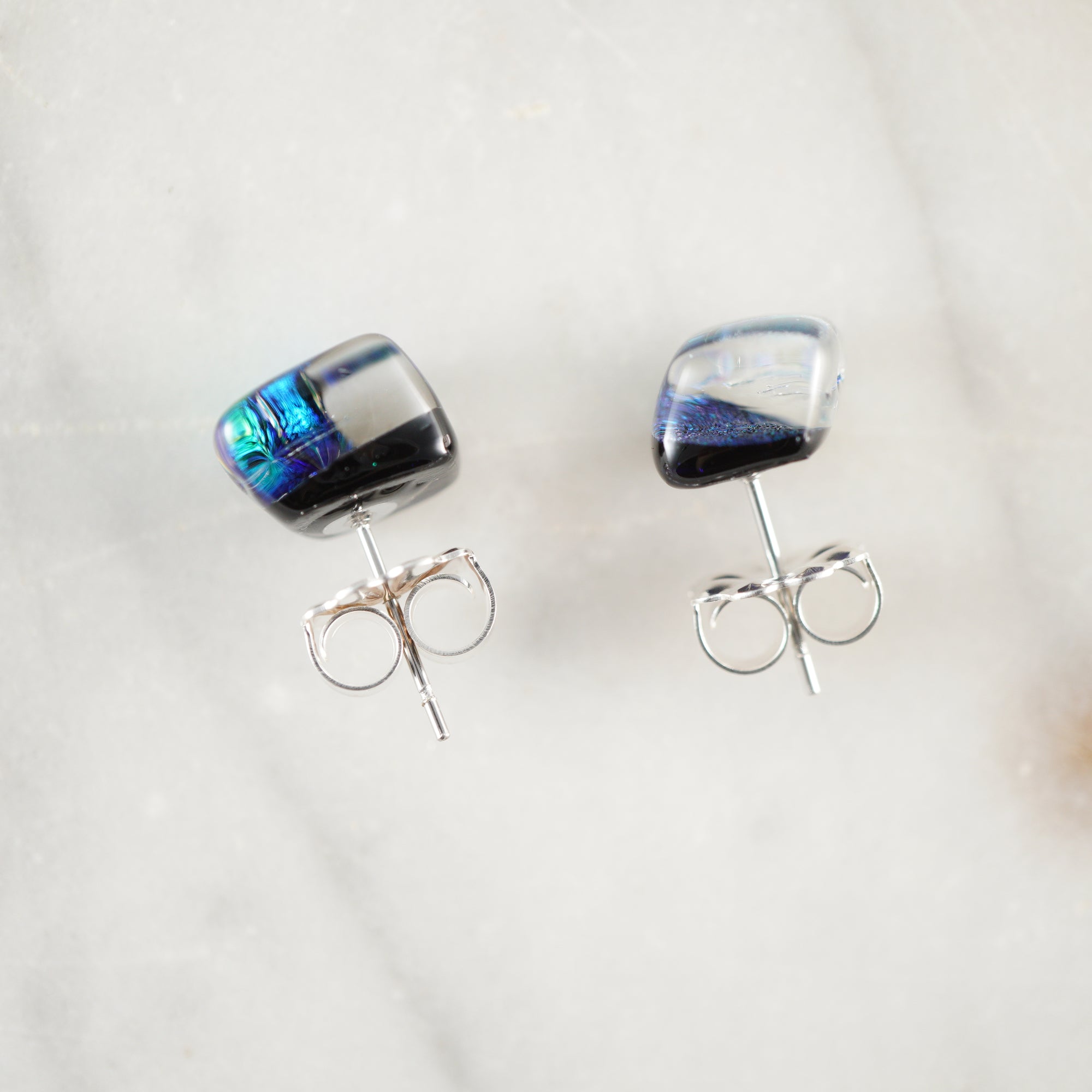 Fused Glass Stud Earrings #4