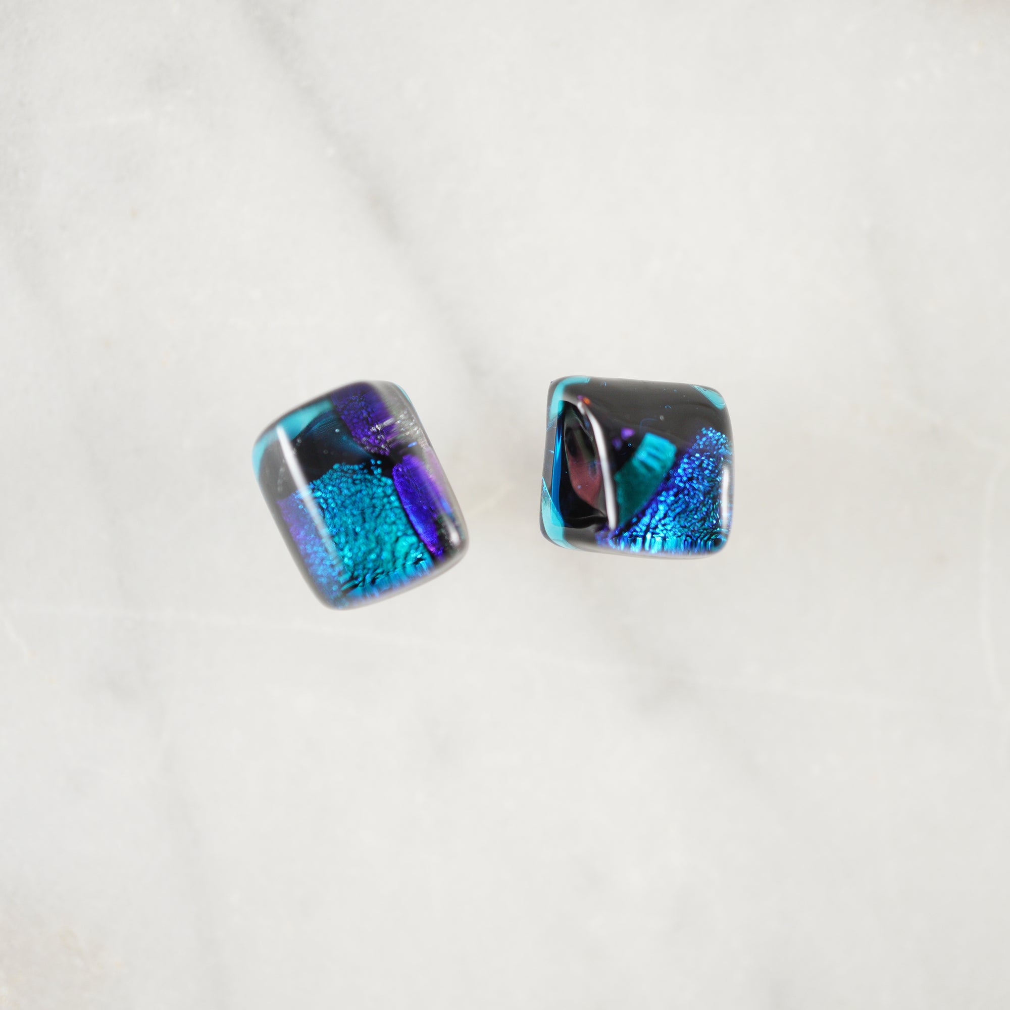 Fused Glass Stud Earrings #5