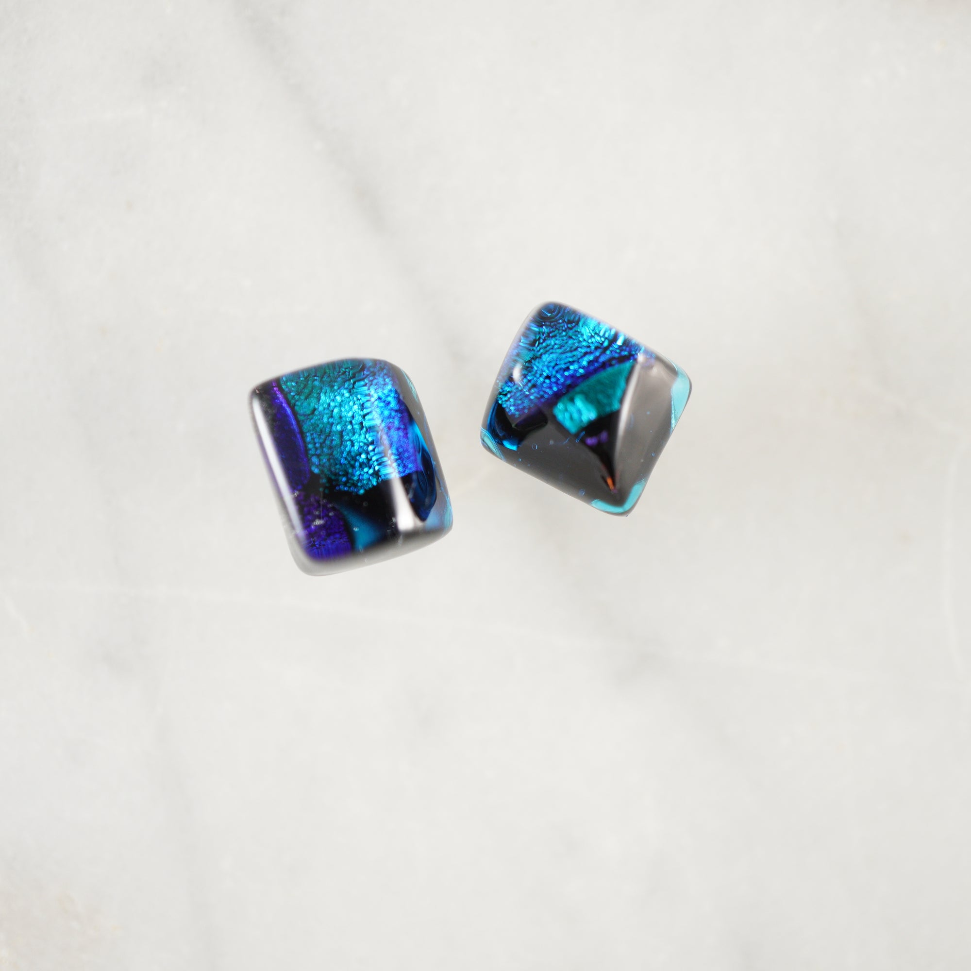 Fused Glass Stud Earrings #5
