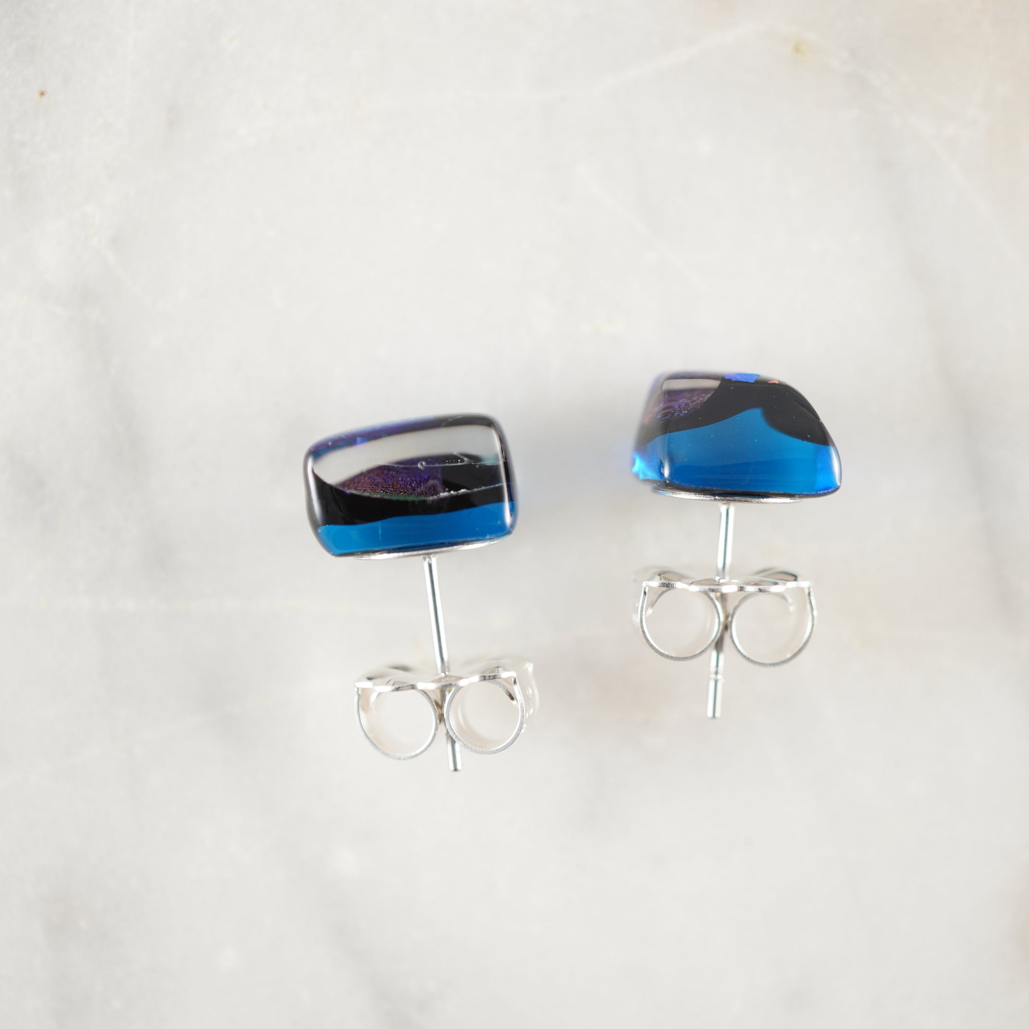 Fused Glass Stud Earrings #5