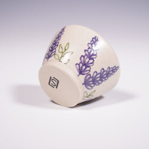 Lavender Little Sipper 2, Wheel thrown Ceramic  (Bottom View)