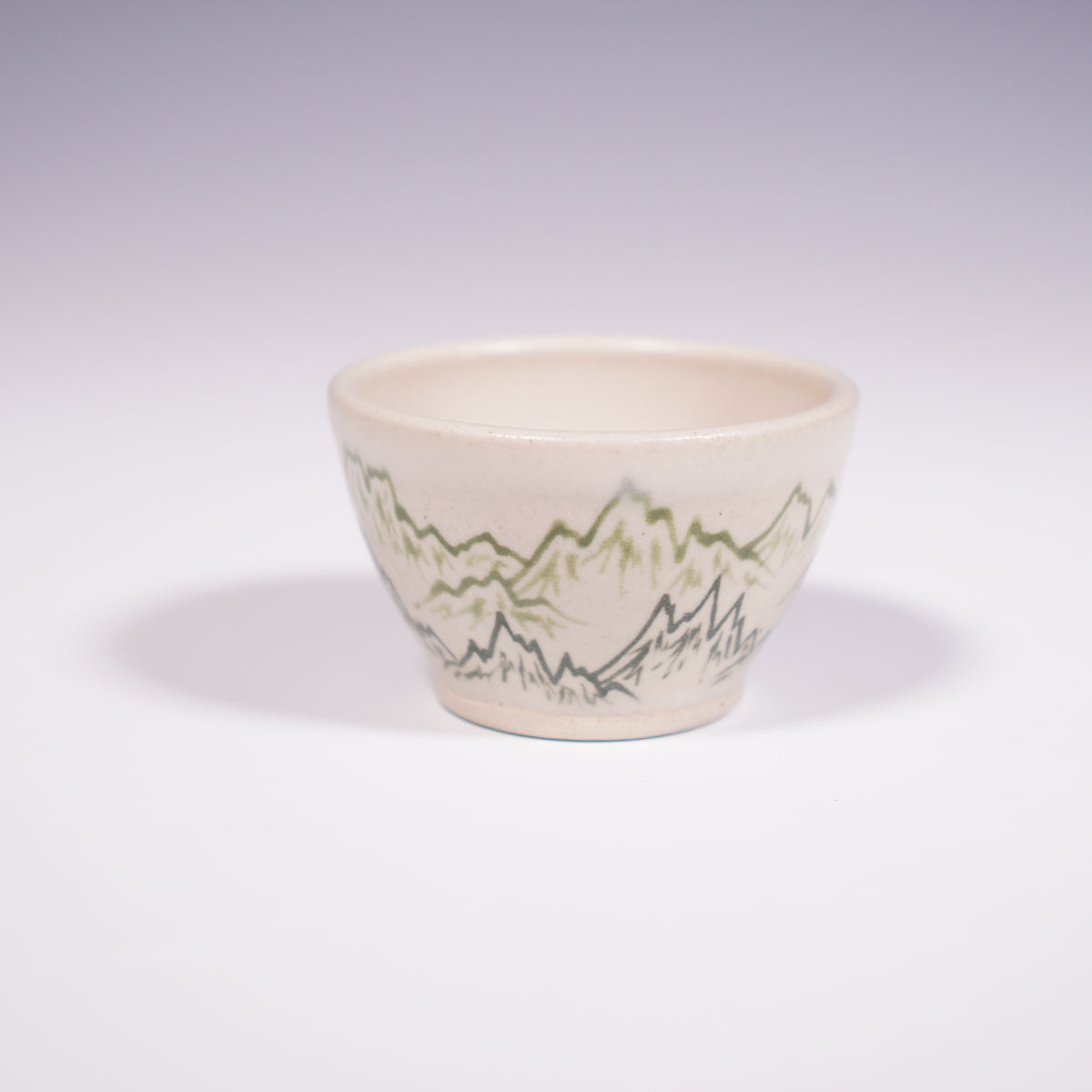 Moonrise Mountains Little Sipper 1 (Back View) Wheelthrown Ceramic Cup