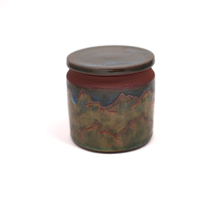 Moonrise Mountains Lidded Jar